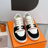 Hermès Grey Loafer Flats - Full Silhouette View