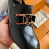 Louis Vuitton luxury shoes detail shot