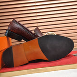 Hermès Camel Block Heel Pumps - Sole Detail View