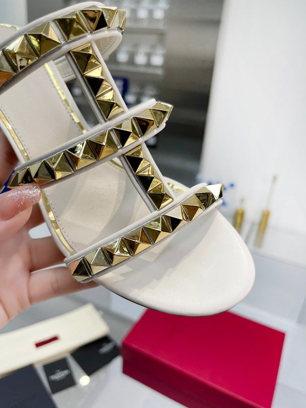 Close-up of Valentino Garavani shoes craftsmanship