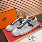 Hermès Chocolate Brown Chunky Platform Sneakers - Front View