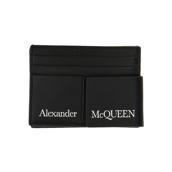 Alexander McQueen Wallets? Alexander Mcqueen Men Card Holder With Logo Elegant Everyday Leather Wallet