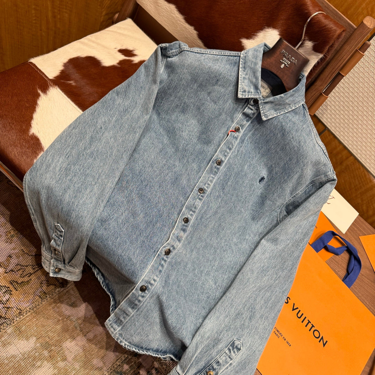 Saint Laurent Tops- Saint Laurent Denim Shirt Premium Designer Casual Top