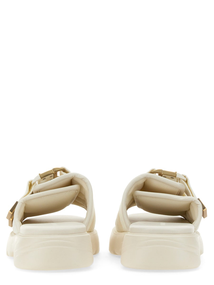 Bottega Veneta premium sandals detail and craftsmanship close-up