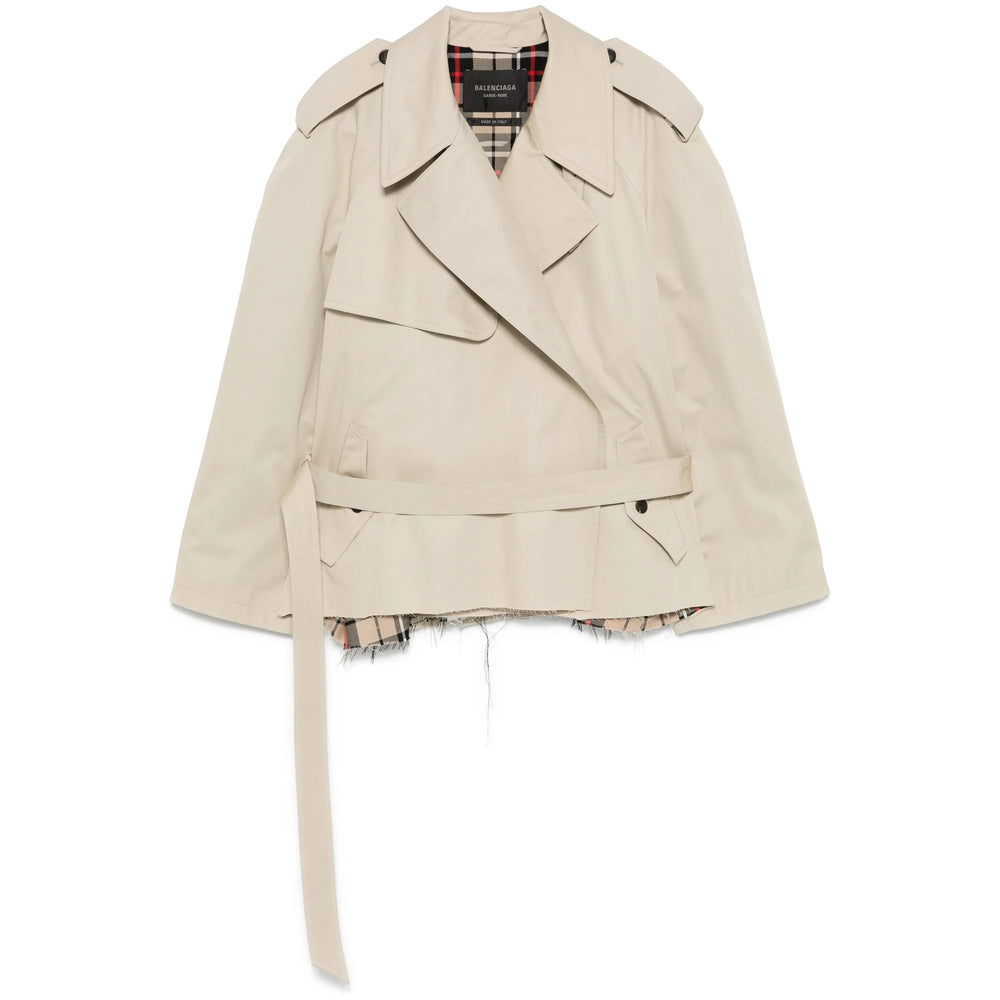 Balenciaga Jackets? Balenciaga Neutrals Coats - Trench & Raincoats Women Premium Casual Designer Jacket