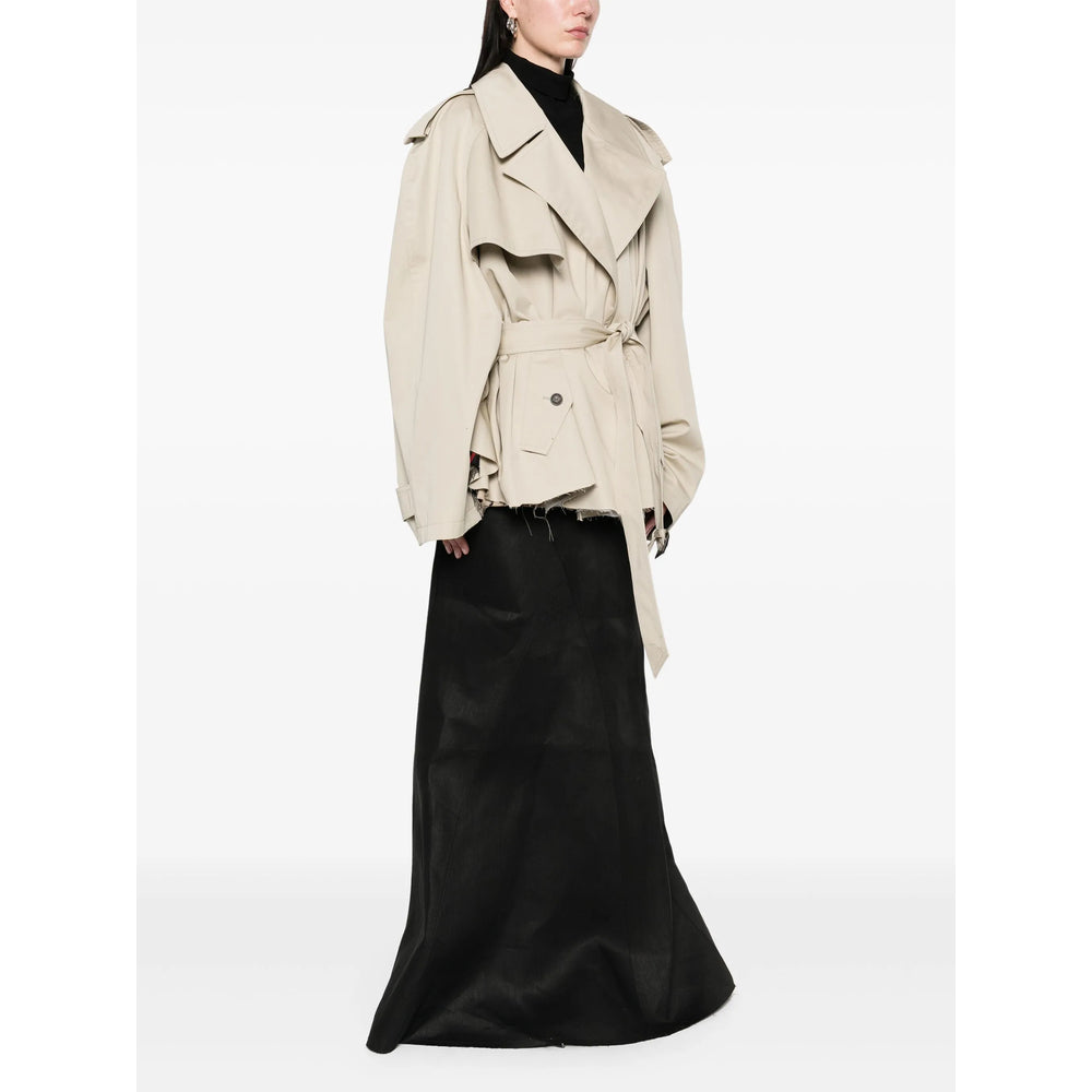 Balenciaga Jackets? Balenciaga Neutrals Coats - Trench & Raincoats Women Premium Casual Designer Jacket