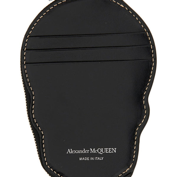 Alexander McQueen Wallets? Alexander Mcqueen Men Skull Card Holder Elegant Everyday Leather Wallet
