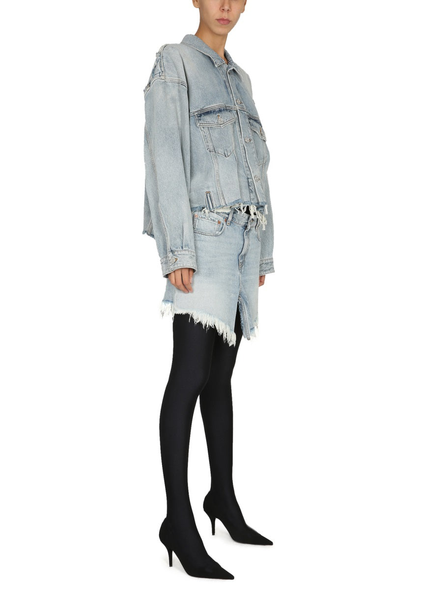 Balenciaga Skirts? BALENCIAGA Chic Women's Mini Skirt with Belt Loops Chic Everyday Designer Skirt