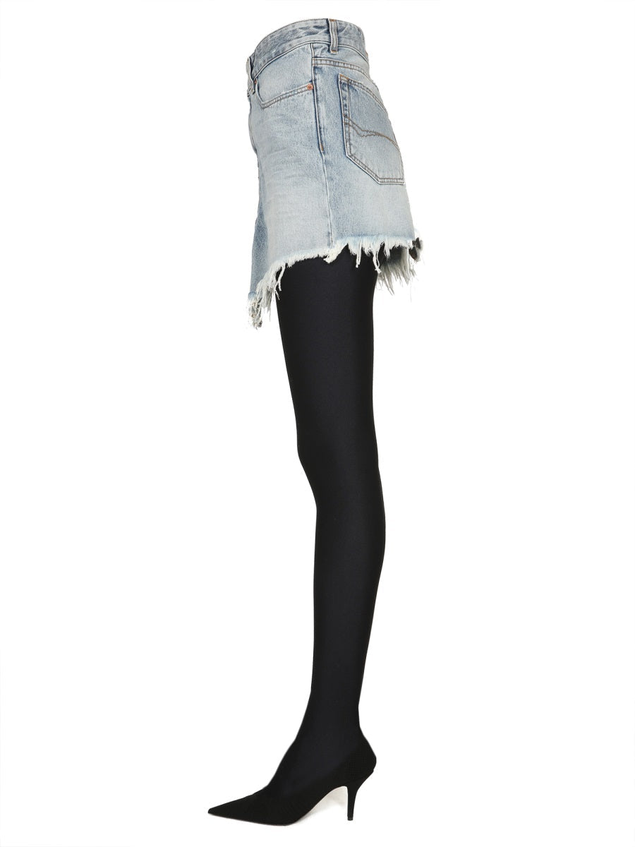 Balenciaga Skirts? BALENCIAGA Chic Women's Mini Skirt with Belt Loops Chic Everyday Designer Skirt