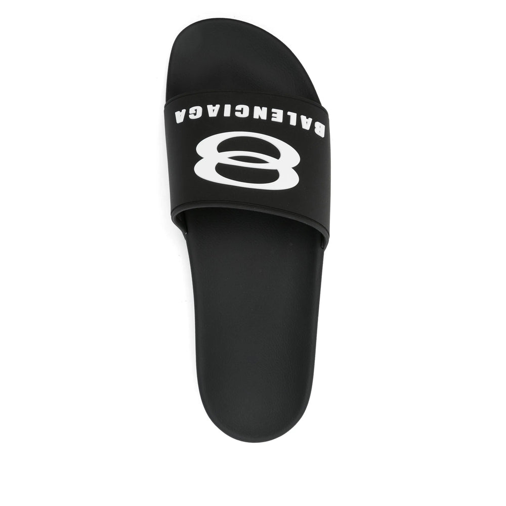 Balenciaga Shoes- Balenciaga Black Flip-Flops & Slides Men Luxury Lifestyle Designer Footwear