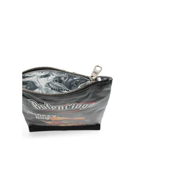 Close-up of Balenciaga weekend/travel bags hardware and fine stitching