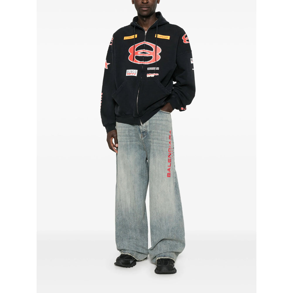 Balenciaga Jeans? Balenciaga Blue Denim - Wide-Leg Jeans Men Classic Everyday Designer Jeans