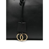 Close-up of Balenciaga totes hardware and fine stitching
