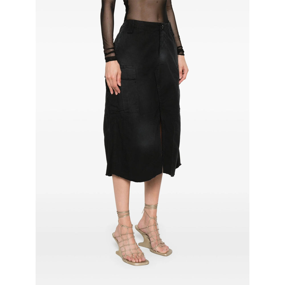 Close-up of Balenciaga skirts hardware and fine stitching