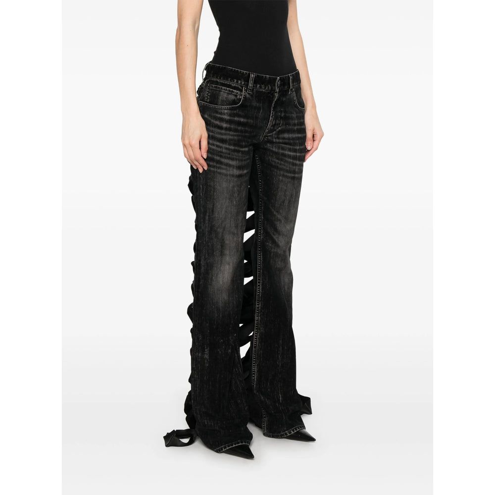 Balenciaga Jeans? Balenciaga Black Denim - Straight-Leg Jeans Women Premium Designer Denim Jeans