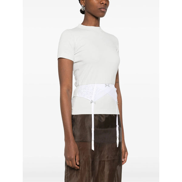 Close-up of Balenciaga tee shirts hardware and fine stitching