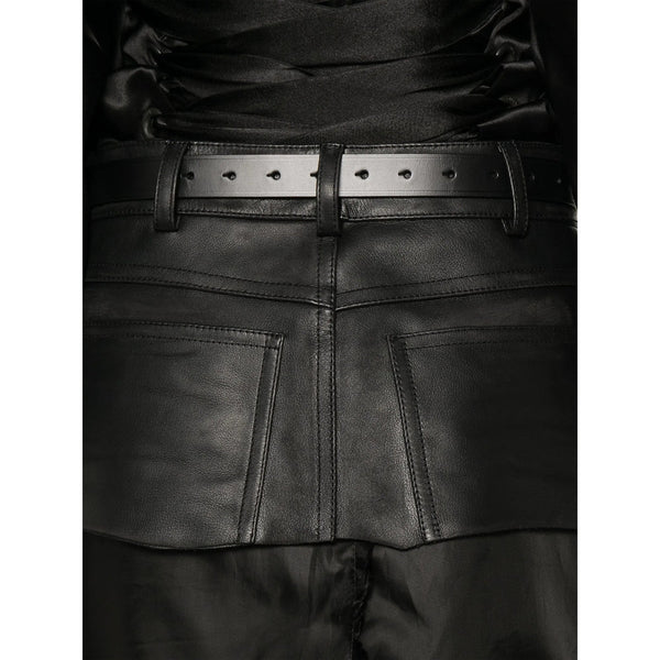 Close-up of Balenciaga skirts hardware and fine stitching
