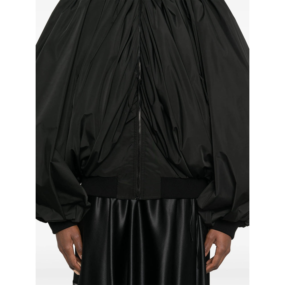 Close-up of Balenciaga jackets hardware and fine stitching