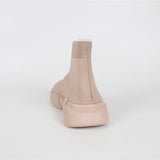 Balenciaga Red Knee-High Boots - Heel Detail View