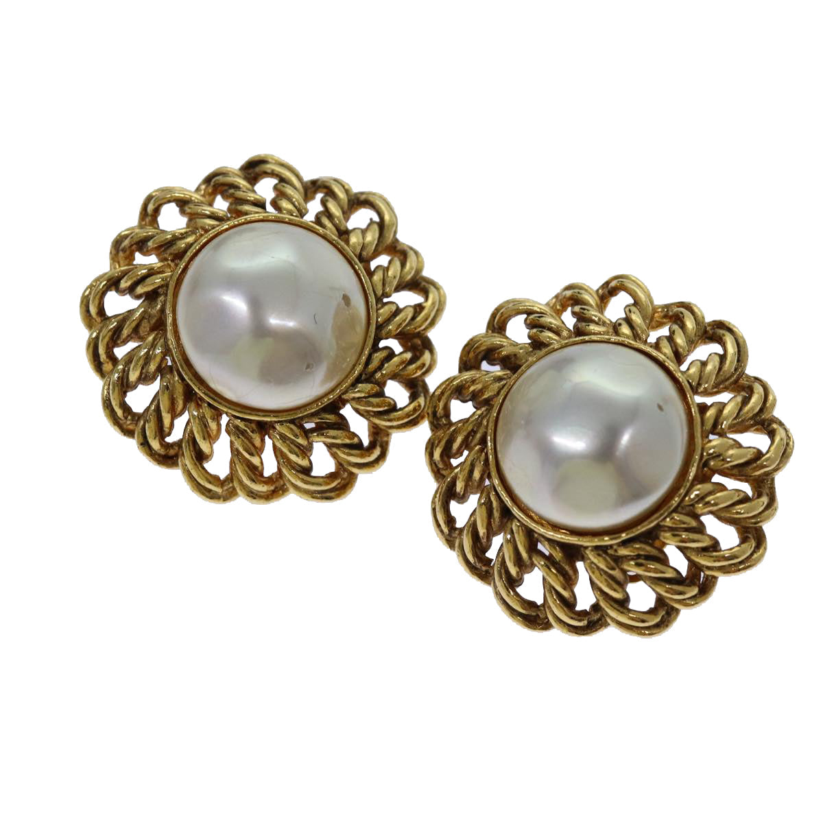 Chanel Jewellery? Chanel COCO Mark Earring metal Gold Auth 70878 Elegant Everyday Fine Jewellery