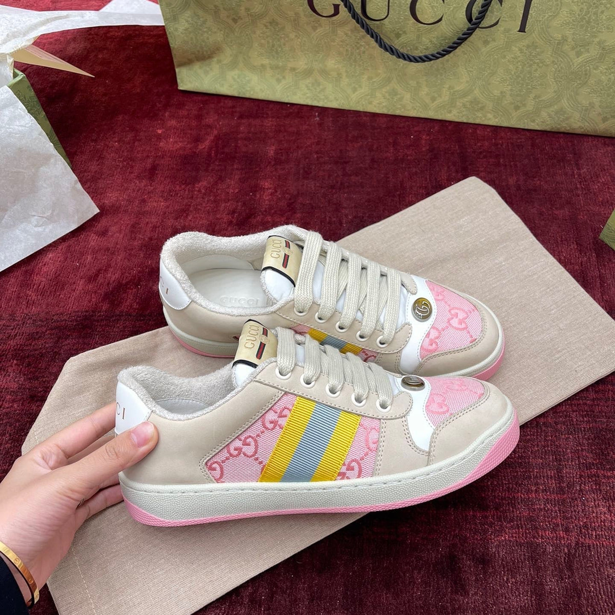 Gucci Shoes- Gucci Screener Leather Sneakers Comfortable Everyday Designer Shoes