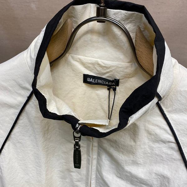 Close-up of Balenciaga designer clothing craftsmanship