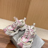 Balenciaga Beige Low-Top Sneakers - Angled View