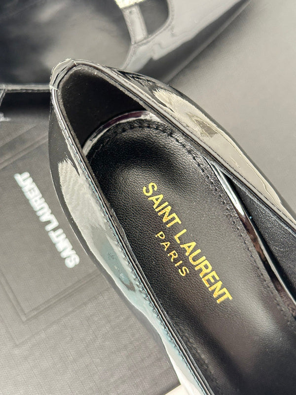 Saint Laurent luxury shoes detail shot