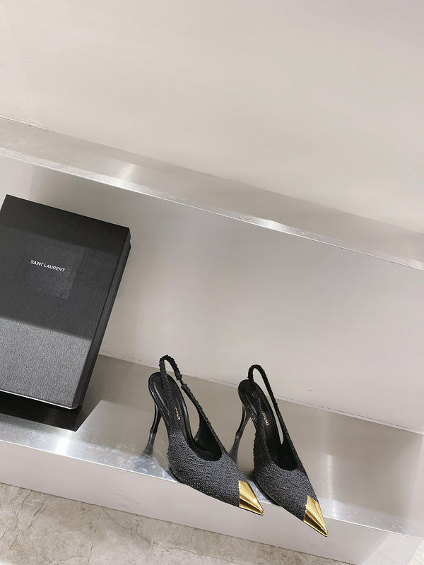 Saint Laurent luxury shoes detail shot