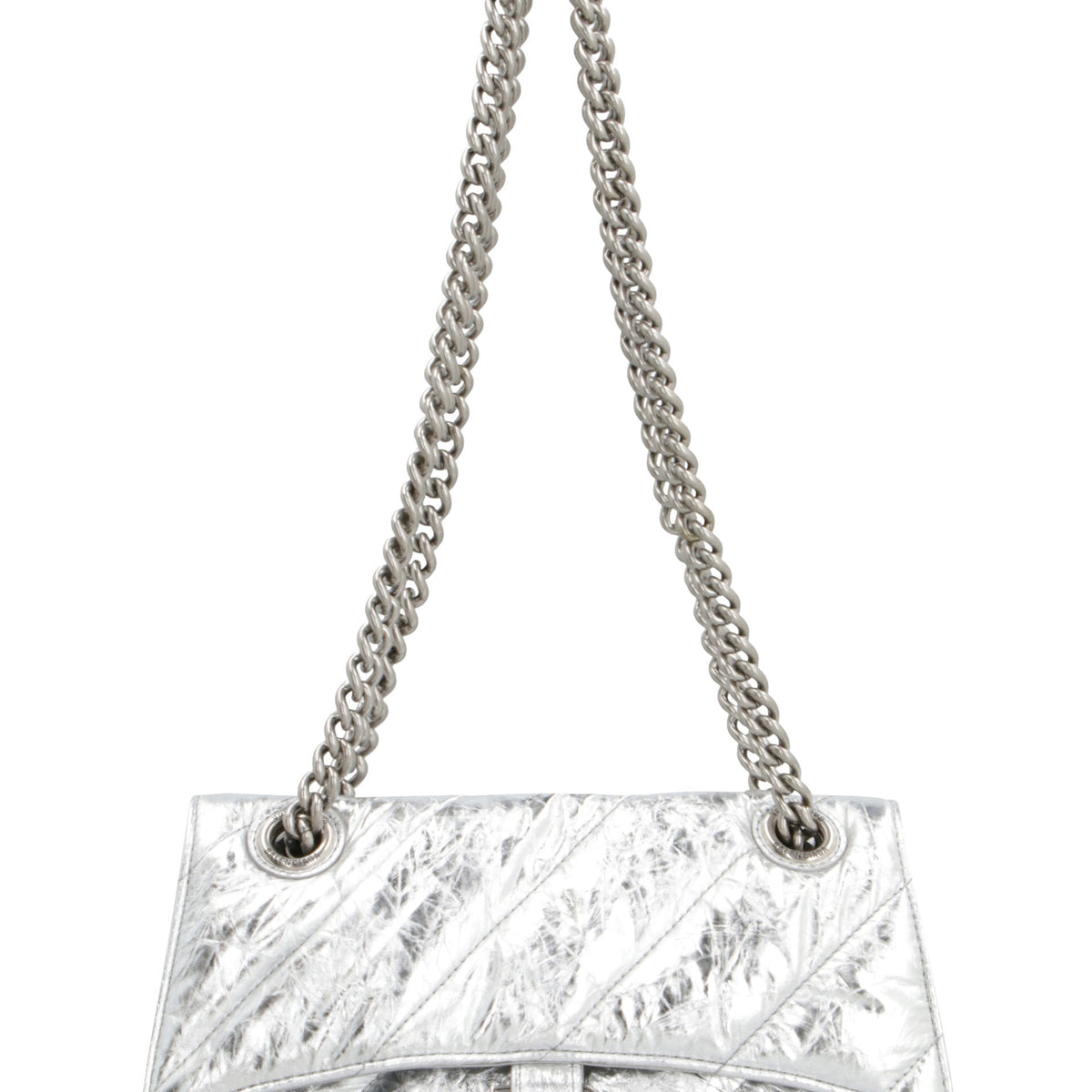 Balenciaga Bags? BALENCIAGA Crushed Leather Mini Handbag with Chain Elegant Everyday Designer Handbag