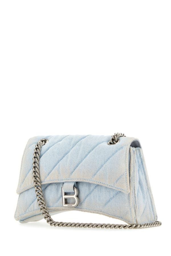Balenciaga Bags? BALENCIAGA Denim Crush S Mini Shoulder Handbag Elegant Everyday Designer Handbag