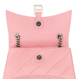 Close-up of Balenciaga shoulder bags hardware and fine stitching