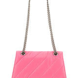Close-up of Balenciaga shoulder bags hardware and fine stitching