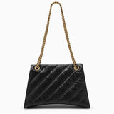Close-up of Balenciaga shoulder bags hardware and fine stitching
