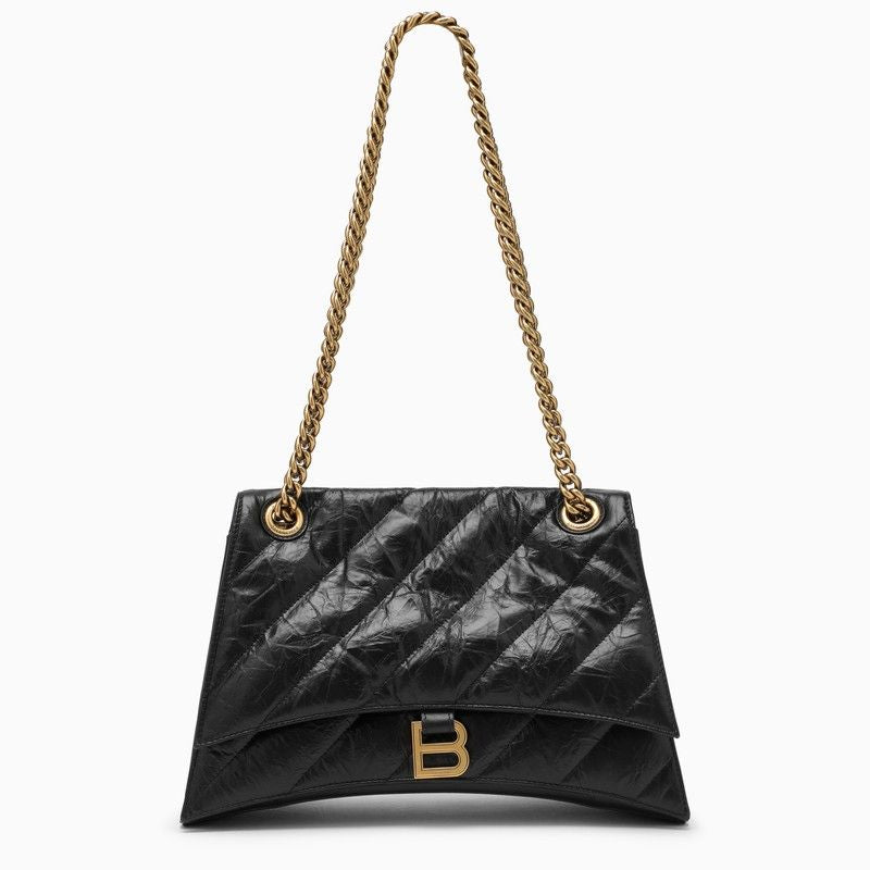 Balenciaga Bags? BALENCIAGA Crush Chain Handbag M - A Chic Shoulder Bag for Women Luxury Designer Leather Handbag