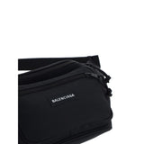 Close-up of Balenciaga belt bags hardware and fine stitching