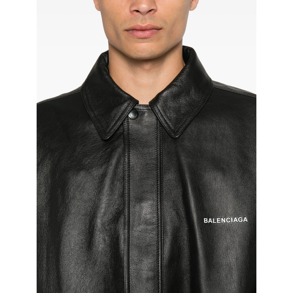 Close-up of Balenciaga jackets hardware and fine stitching
