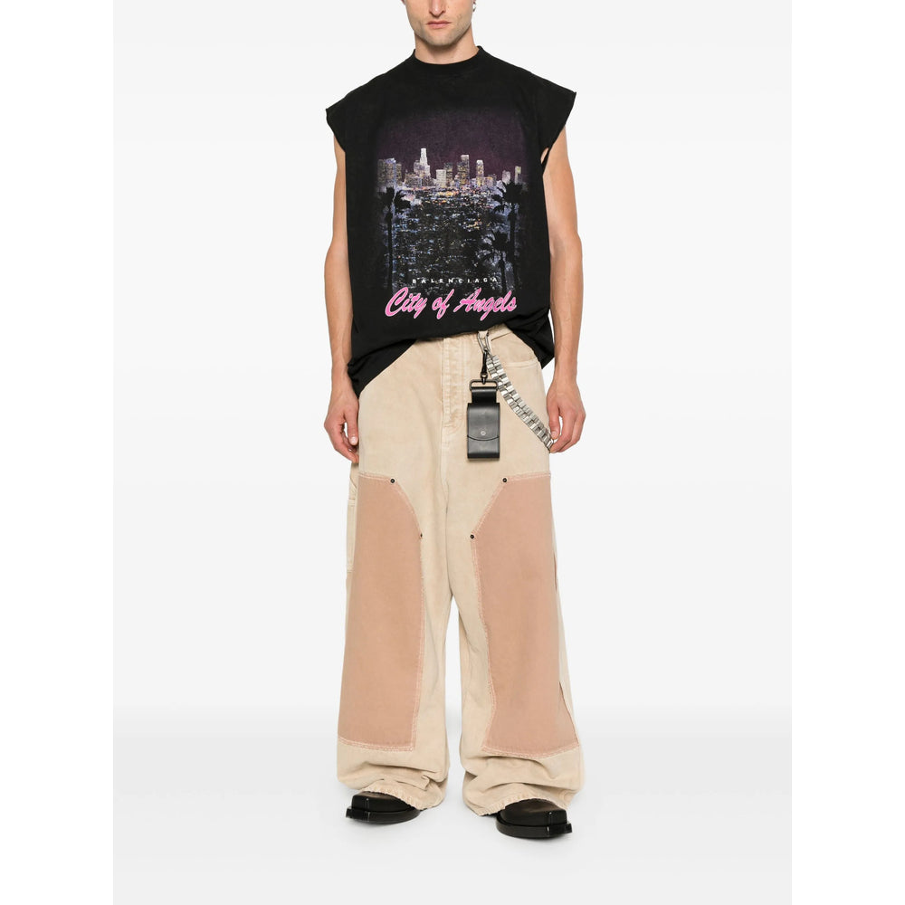 Balenciaga T-Shirts? Balenciaga Black T-Shirts & Vests - Vests & Tanks Men Casual Everyday Designer Tee