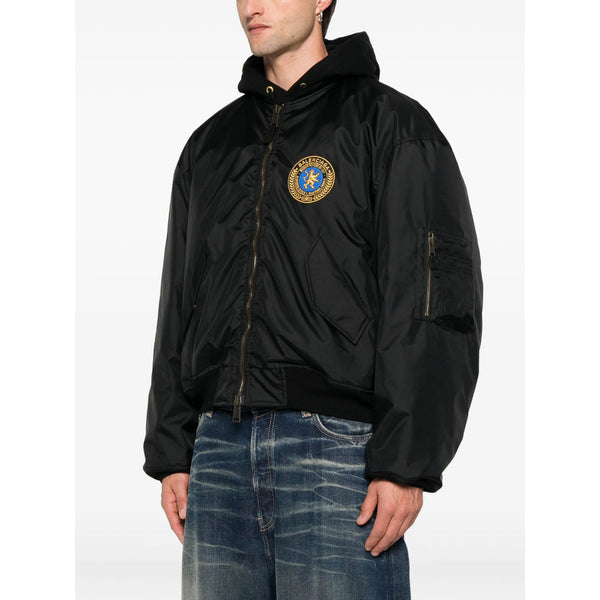 Close-up of Balenciaga jackets hardware and fine stitching