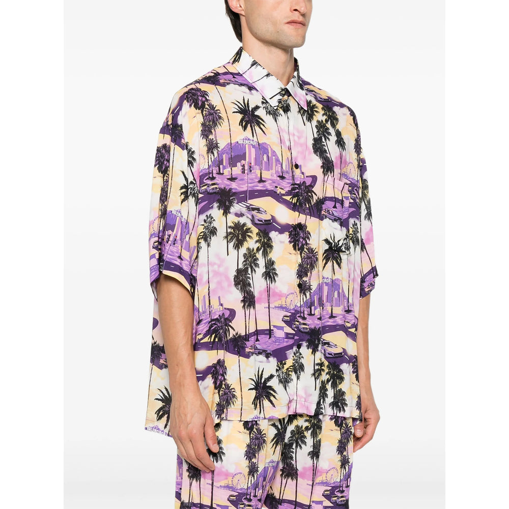 Balenciaga Tops? Balenciaga Purple Shirts Men Premium Designer Casual Top