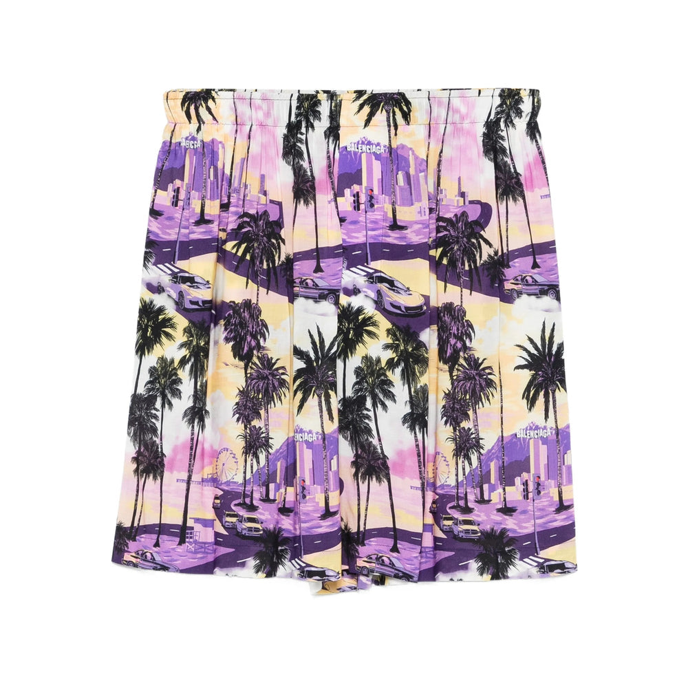 Balenciaga Shorts? Balenciaga Purple Shorts - Bermuda Shorts Men Everyday Lightweight Designer Shorts