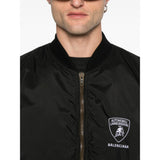 Close-up of Balenciaga jackets hardware and fine stitching