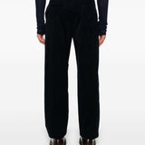 Close-up of Fendi pants hardware and fine stitching