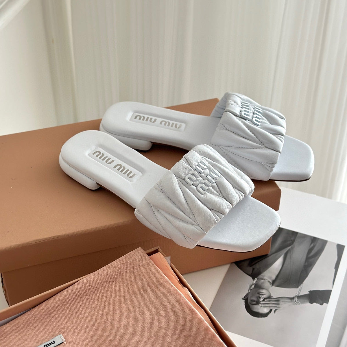 Shoes- Miu M Sandals Premium Designer Casual Shoes