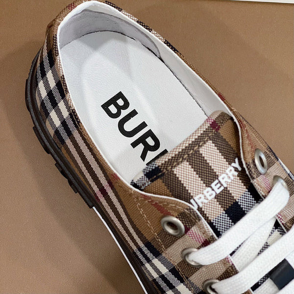 Burberry Camel Chunky Platform Sneakers - Detail Shot of Craftsmanship