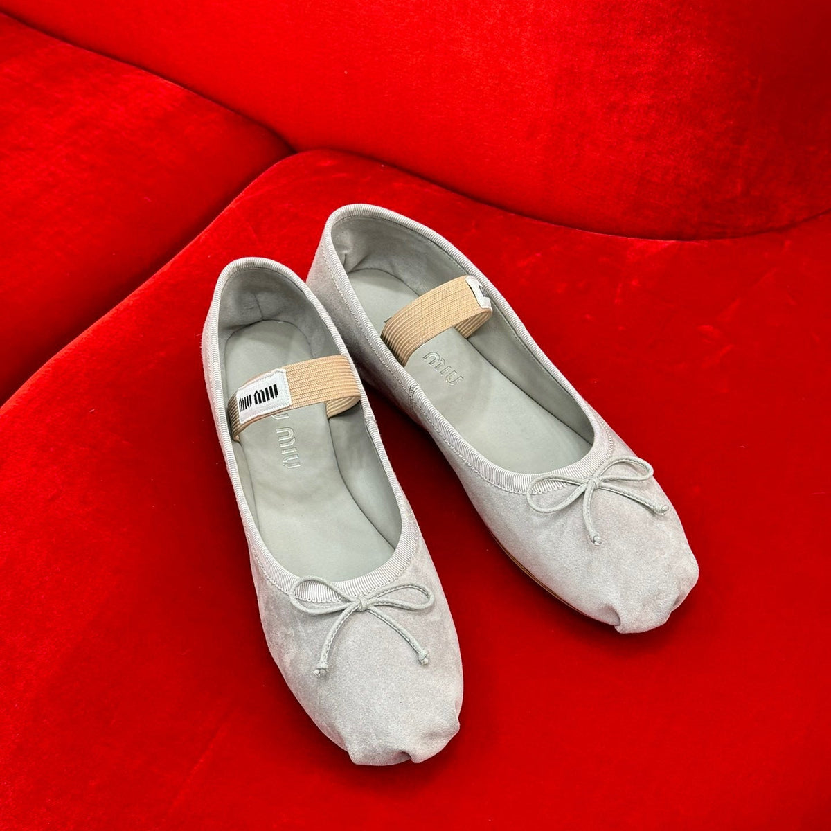 Shoes- Miu M Ballerina Flats Premium Designer Casual Shoes