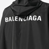 Close-up of Balenciaga outerwear hardware and fine stitching