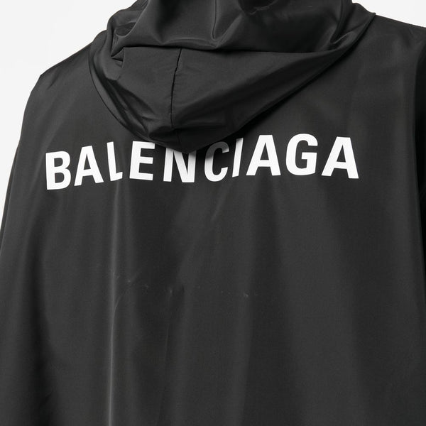 Close-up of Balenciaga outerwear hardware and fine stitching