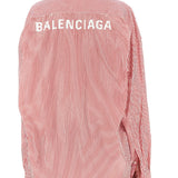 Close-up of Balenciaga shirts hardware and fine stitching