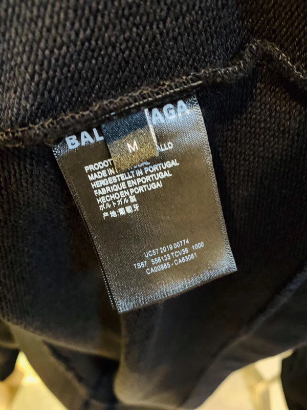 Close-up of Balenciaga designer clothing craftsmanship
